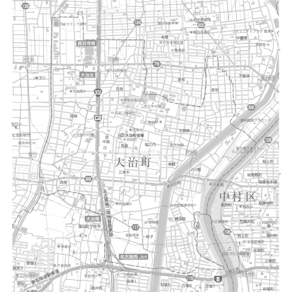 C大治町1/25000 | 地図素材
