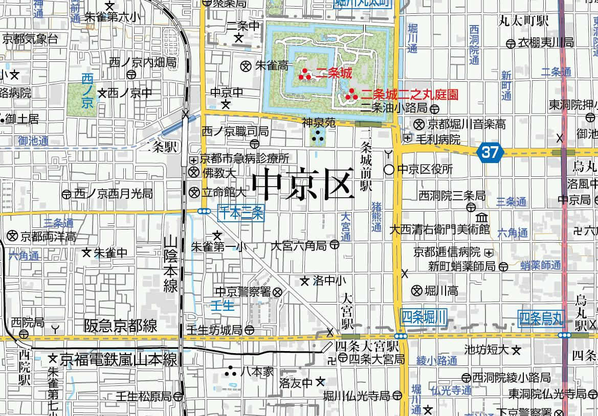 A京都区別 中京区1/25000 | 地図素材