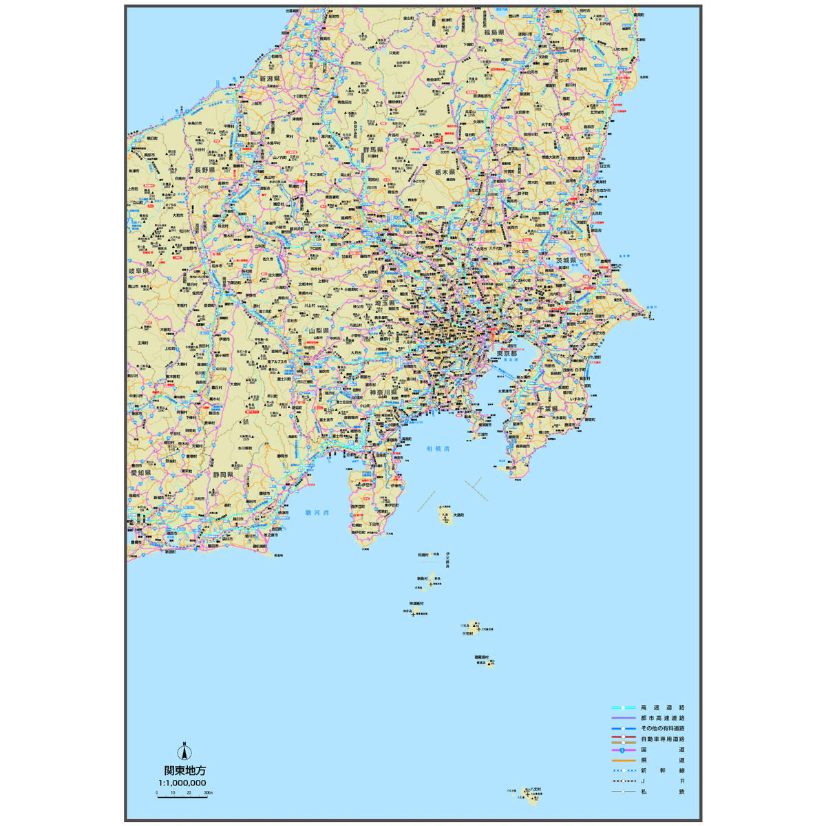 B地方別マップ 関東地方 | 地図素材
