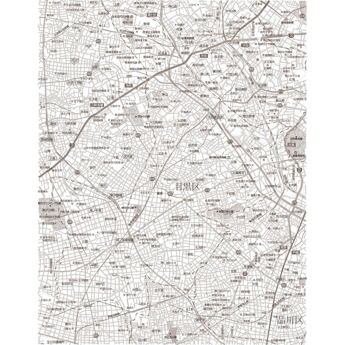 C東京23区別1/25000 目黒区 | 地図素材