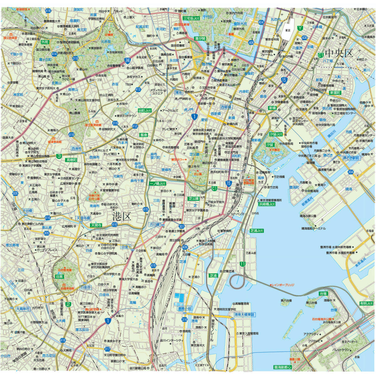 A東京23区別1/25000 港区 | 地図素材