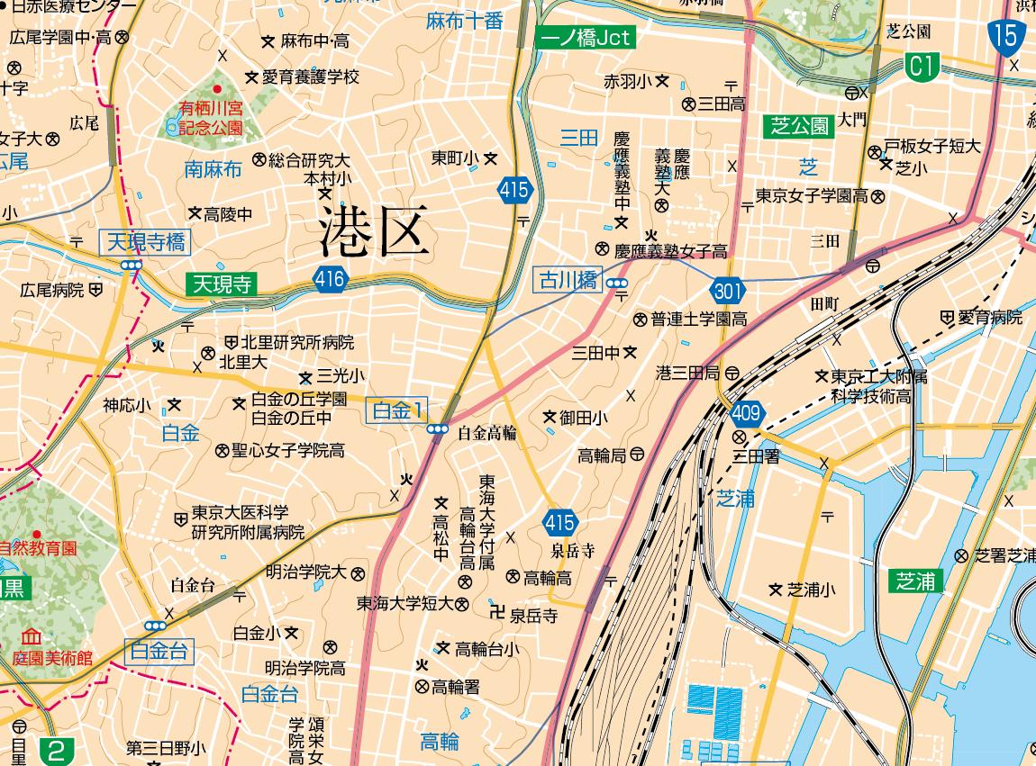 B東京23区別1/25000 港区 | 地図素材