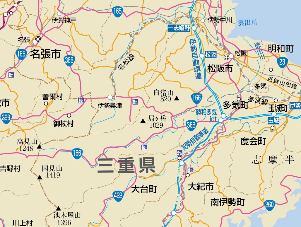県別マップ B三重県 | 地図素材