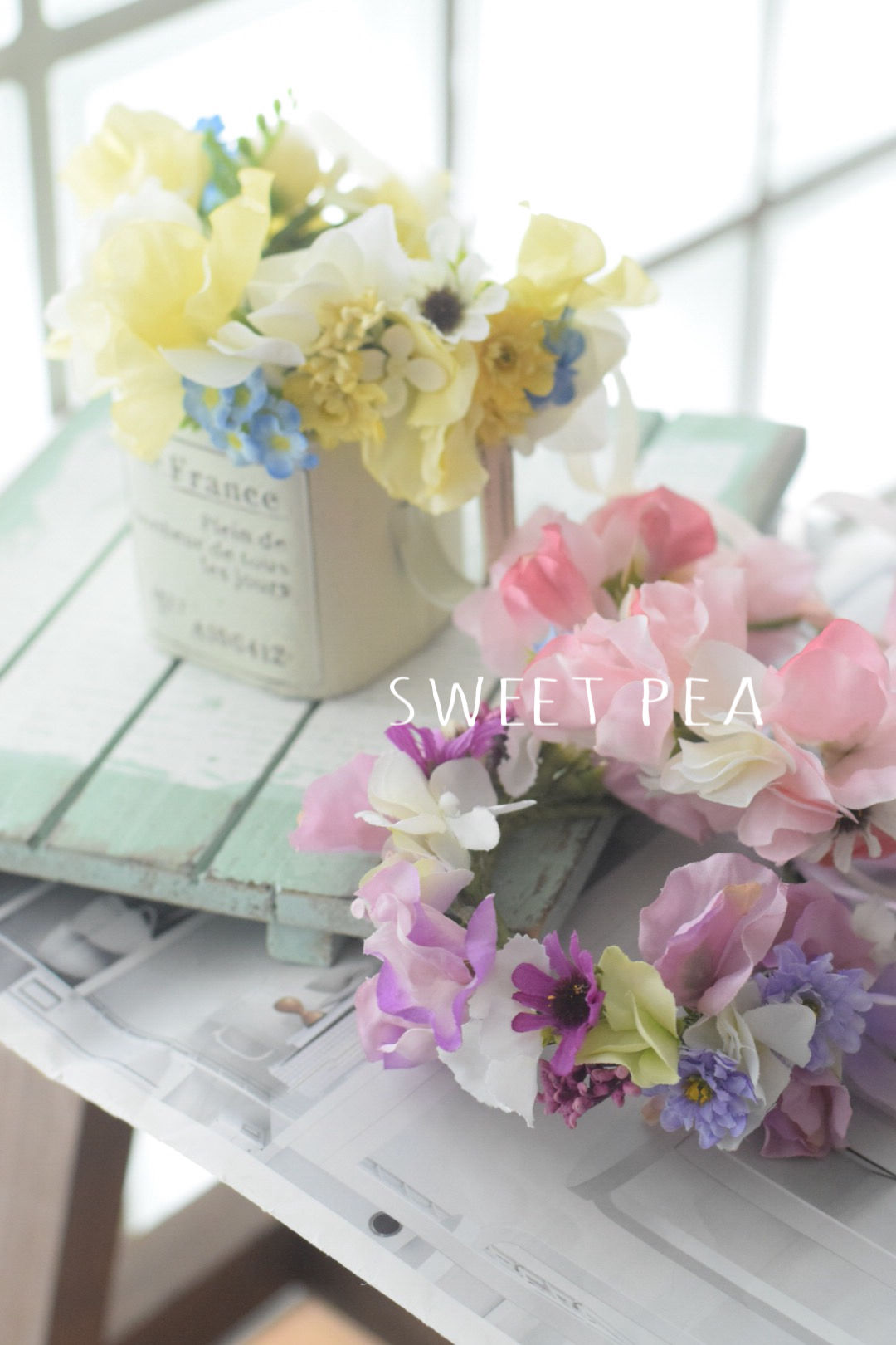 限定 スイートピー花かんむり M Rihana