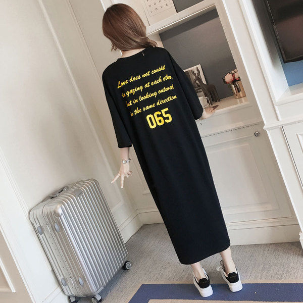 ワンピース ダボダボブカブカ可愛いスポーティーなマタニティも Tシャツワンピ Hdfks961