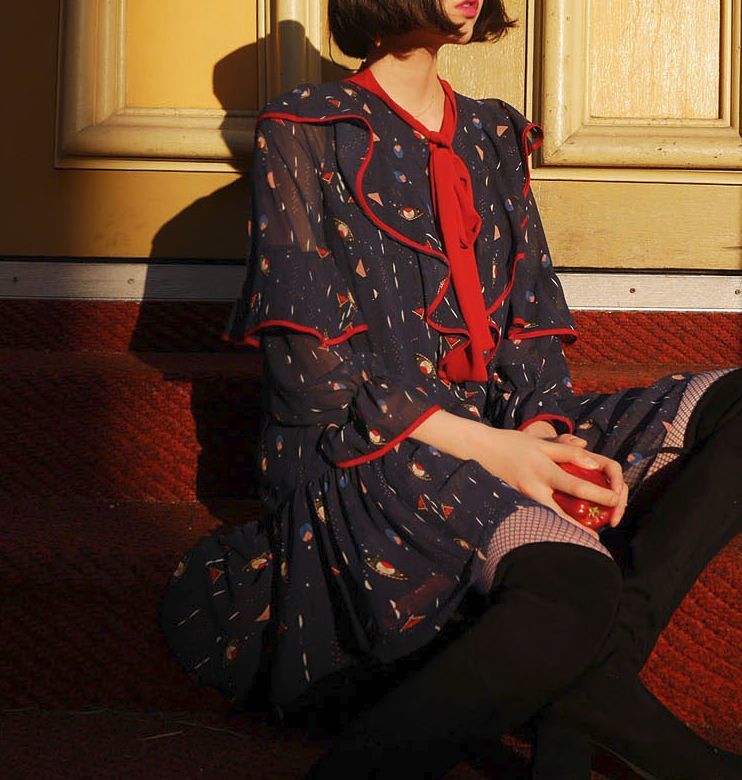 ワンピース レトロガーリーのおもむきある韓国ファッション Hdfks 韓国フ