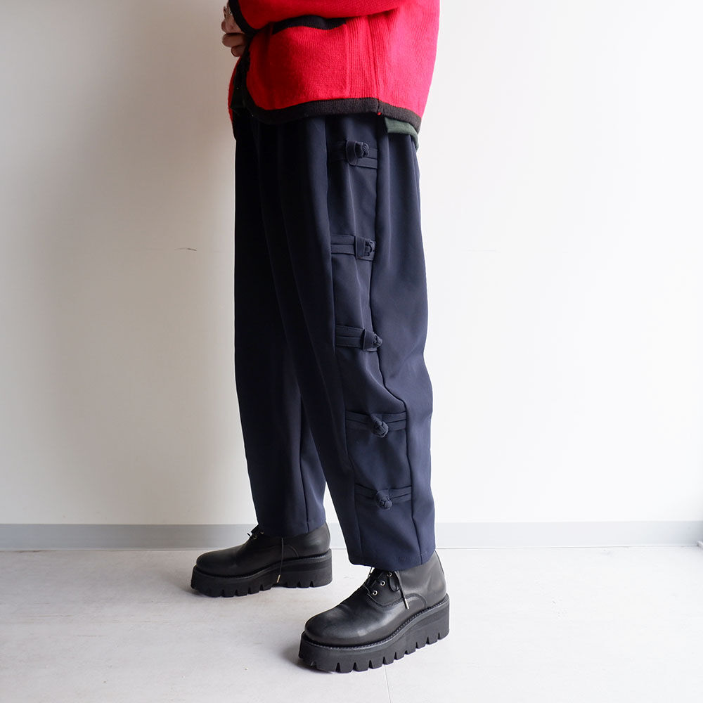 youmolaugh ハイウエストタックワイドPT GRN ユーモラフ