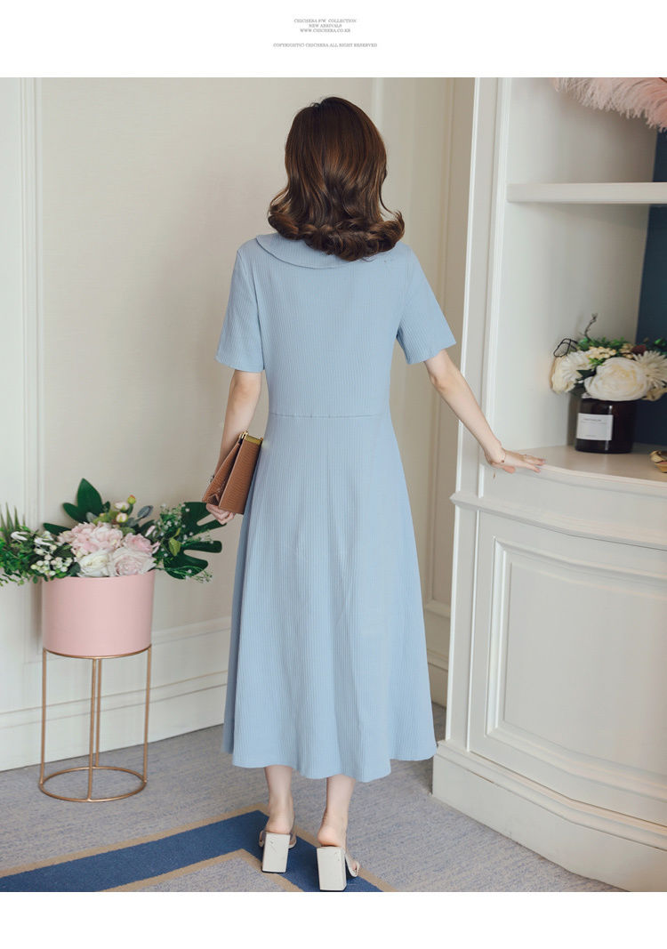 マタニティ ワンピース 産前産後ok きれいめロングワンピース マタニティ 襟付き マタニ