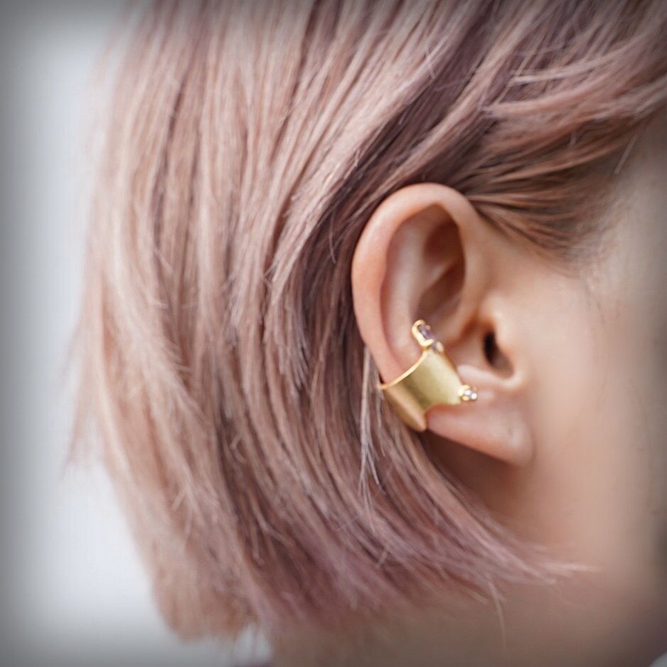 Atlica sapphire + diamond ear cuff melange