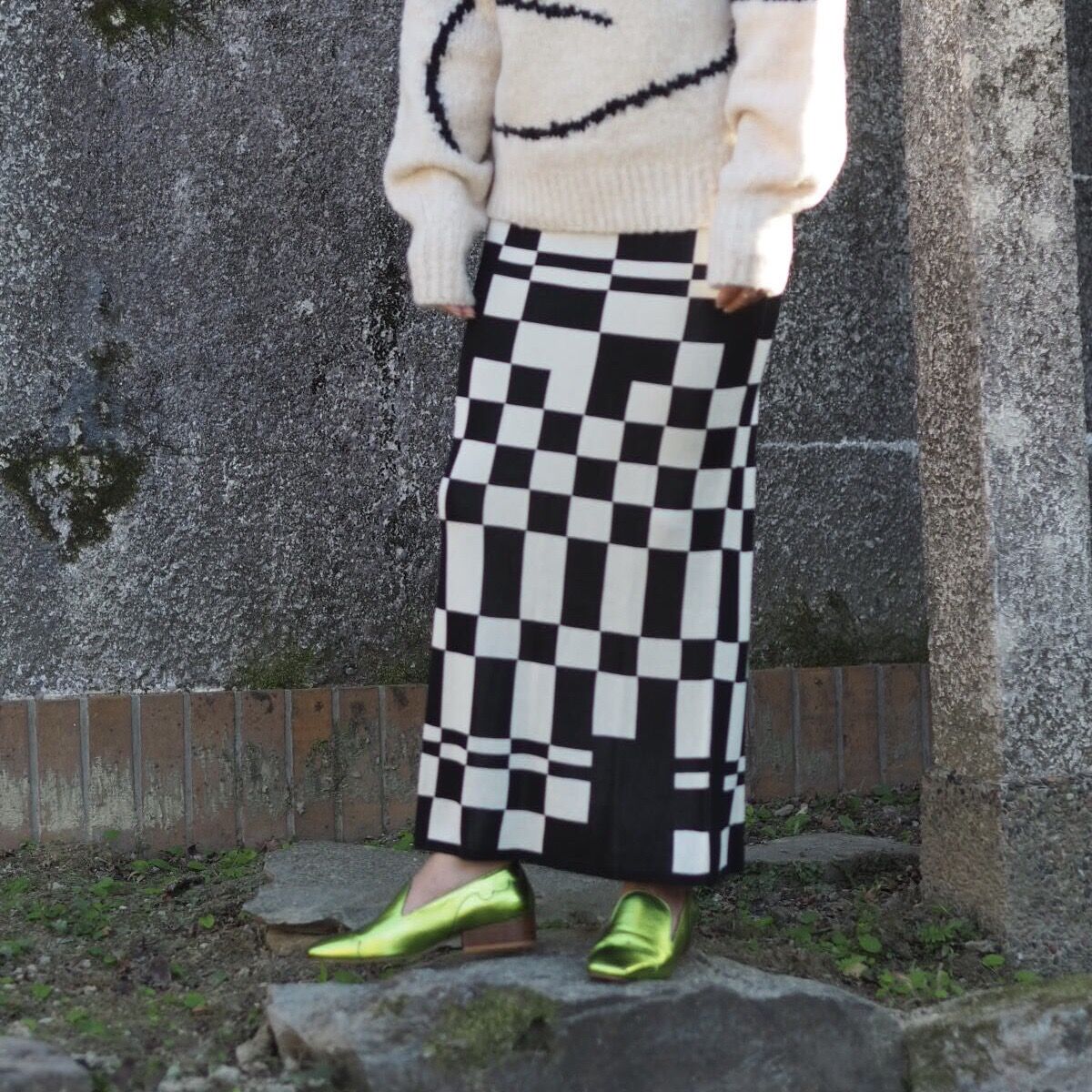 palomawool パロマウール スカート ブロックチェック M スカート 購入
