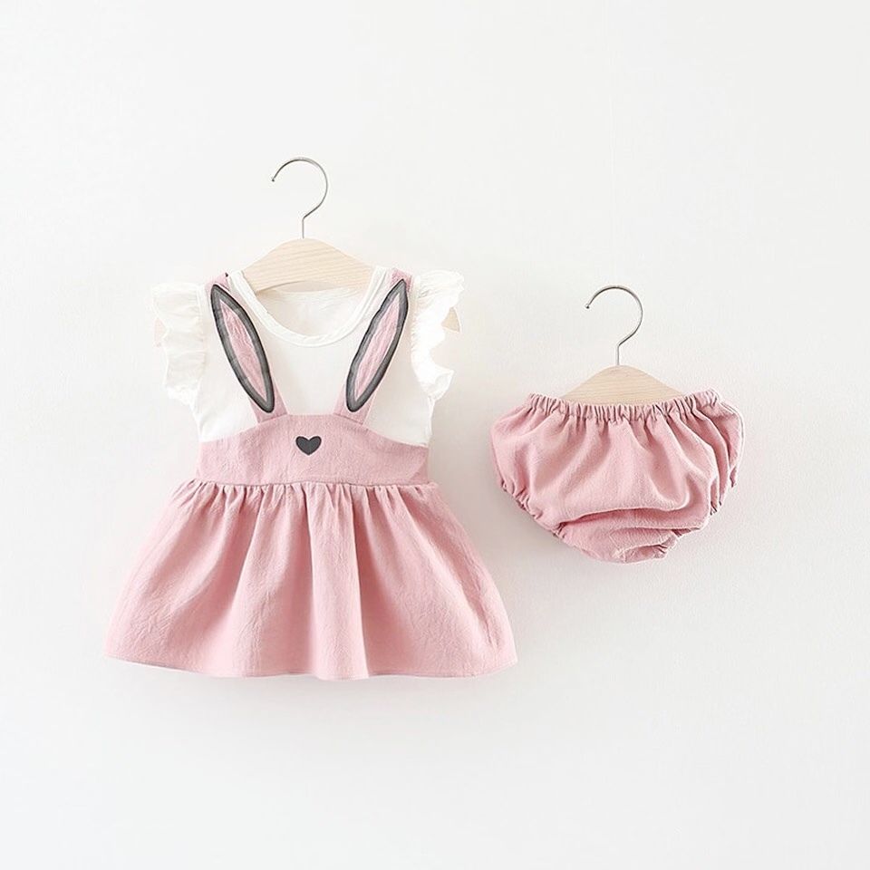 ちびうさワンピセットアップ 764 こどもふく Moco Kids