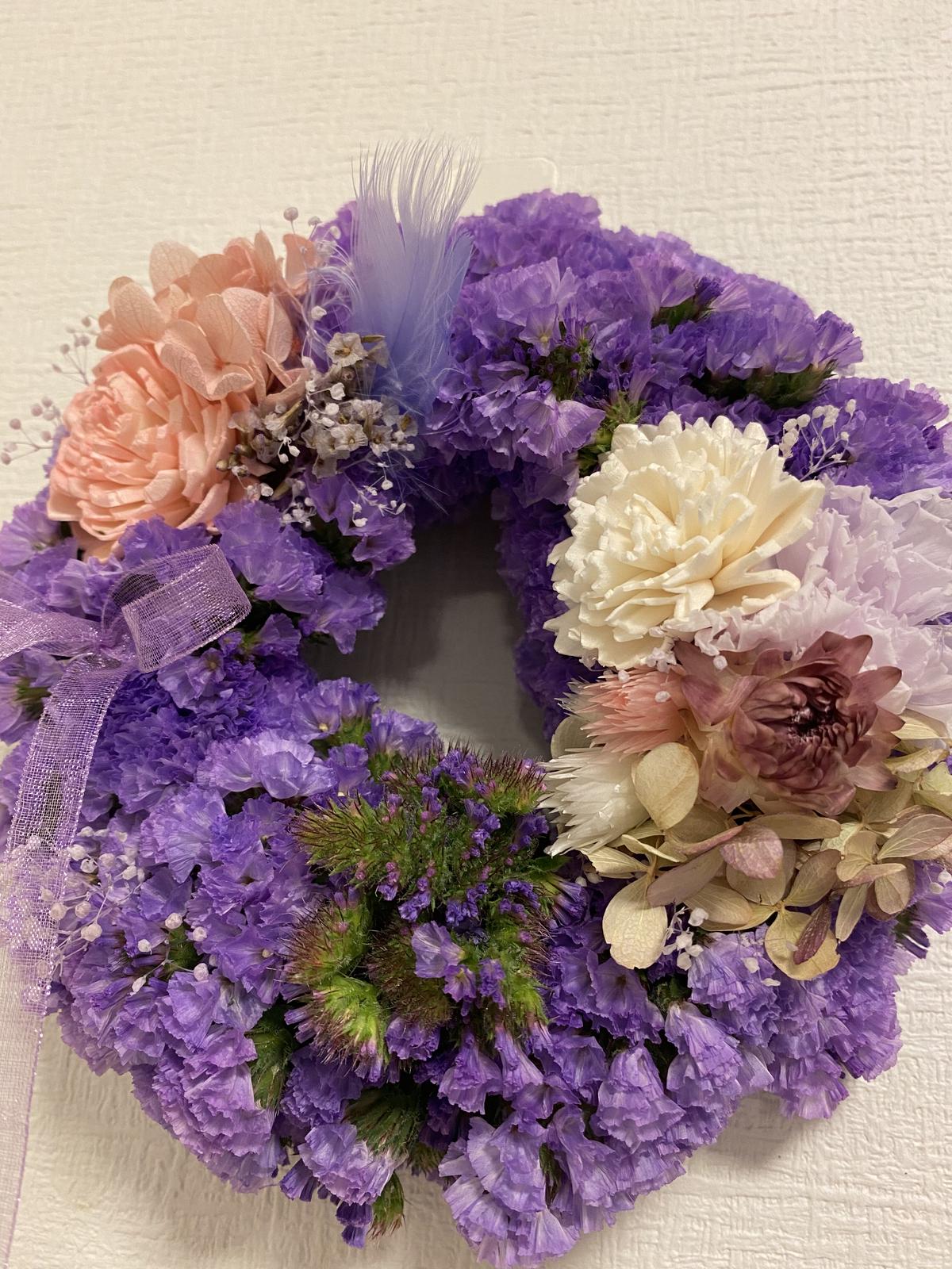 休日限定 Soldout 162 フラワーリース ドライフラワー スターチス モコモコ クリスマスリース Box入り リース 休日限定 Soldout 162 フラワーリース ドライフラワー スターチス モコモコ クリスマスリース Box入り リース