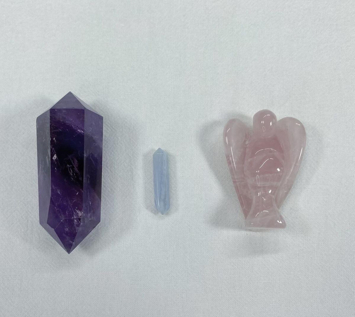 アメジストと天使のセット ブルーレースアゲート Sa019 Salon De Mi