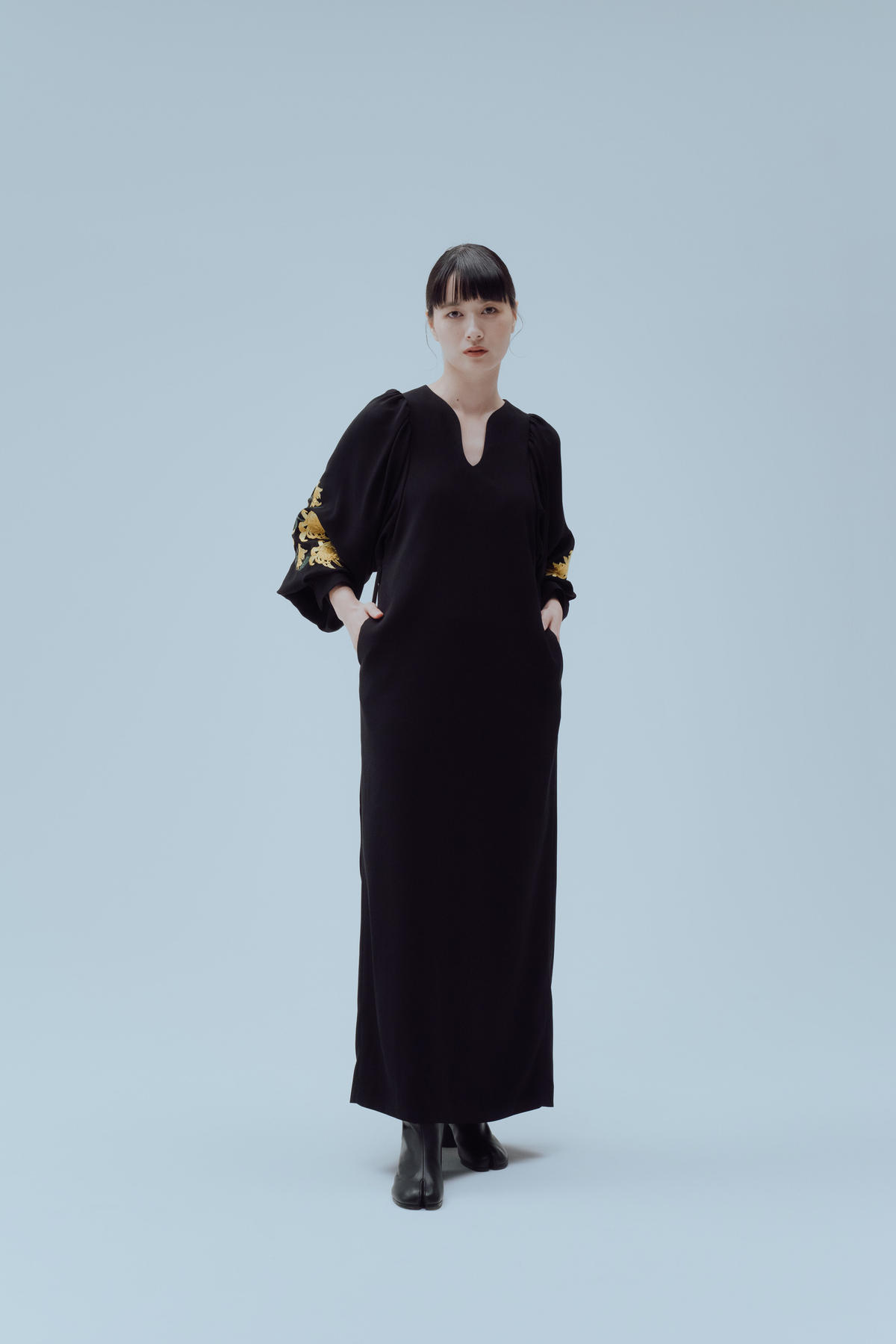 iCONOLOGY 花を着るワンピース #04 百合 アイボリー