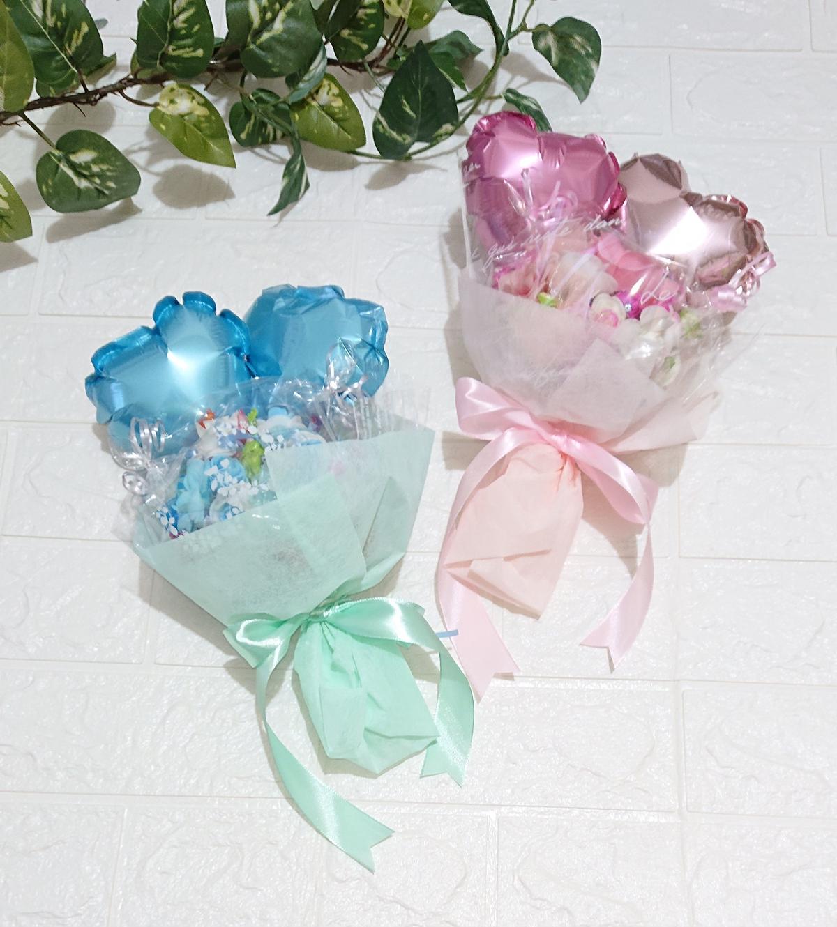 お花いっぱい ダブルバルーン キャンディブーケ Miianje