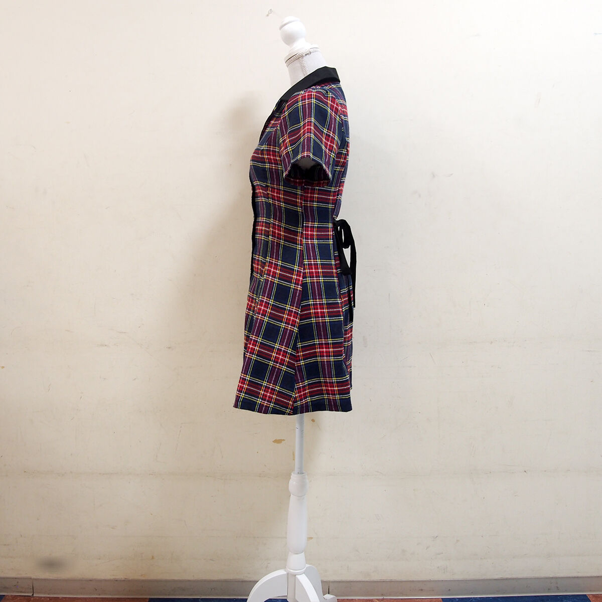 半袖タータンチェックワンピース Min Plume Official Store