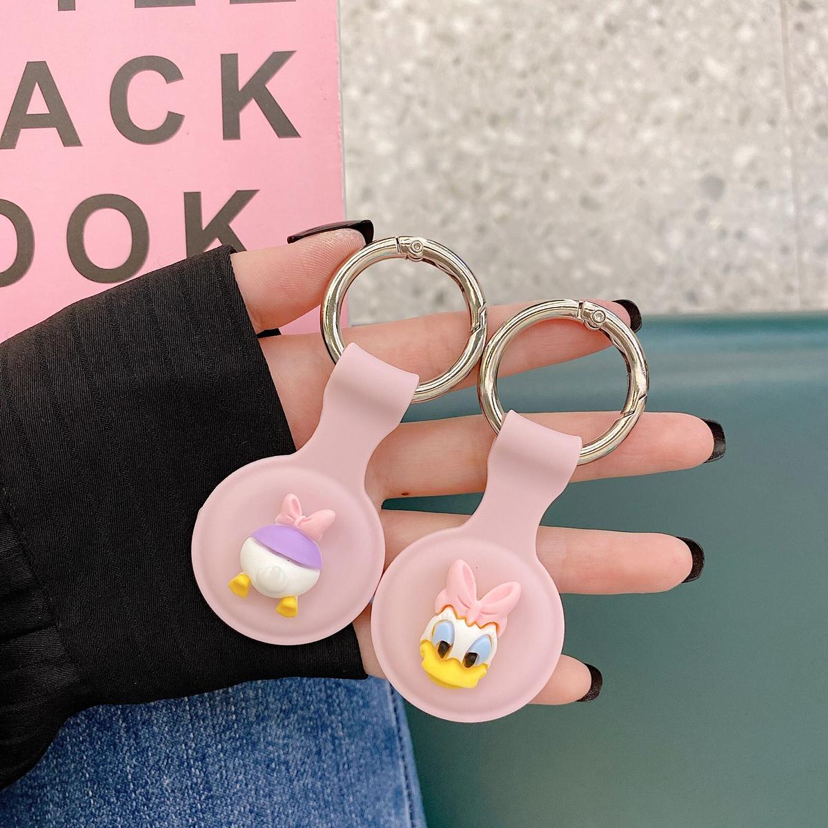可愛い立体キャラクターairtagケース ディズニー ミッキー エアタグカバー キーホルダー