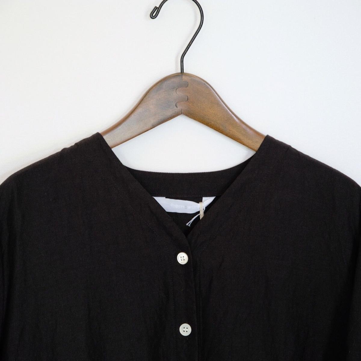 homspunホームスパン コットンリネンローウェストタックワンピース