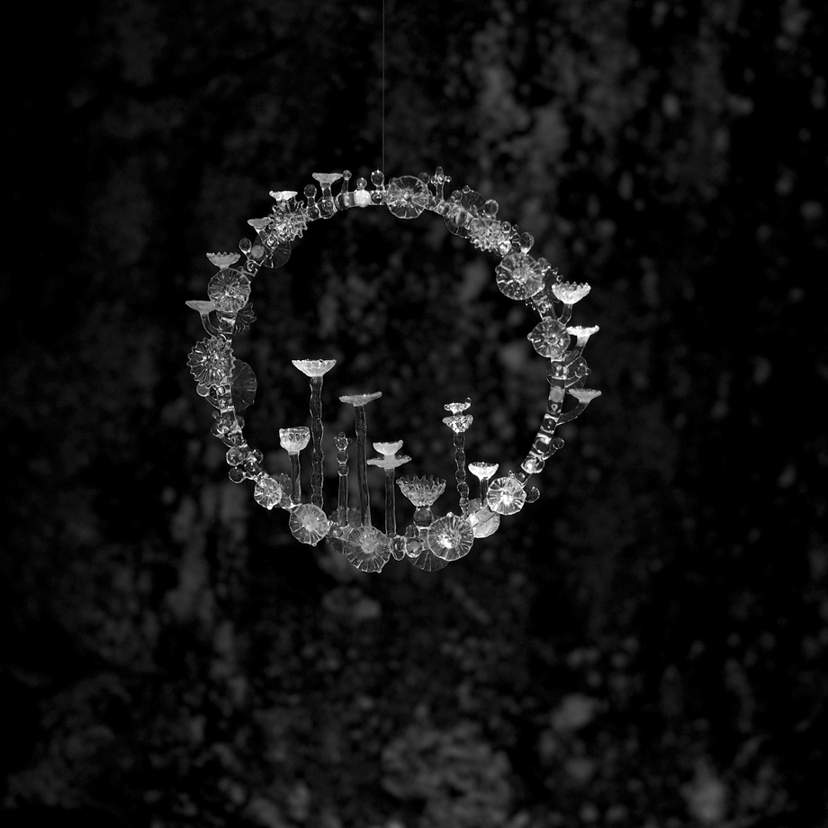 柳原麻衣 苔の輪 ガラス ko-ma 置物 オブジェ 柳原麻衣 苔の輪 ガラス ko-ma 置物 オブジェ 希少】柳原麻衣 苔の輪