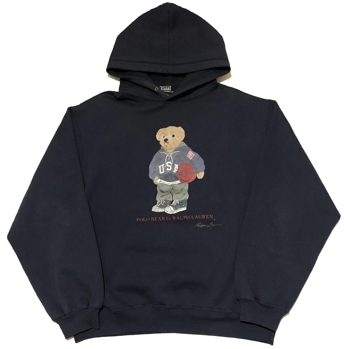 90s Polo Ralph Lauren Polo Bear Hoodie | Moo's ...
