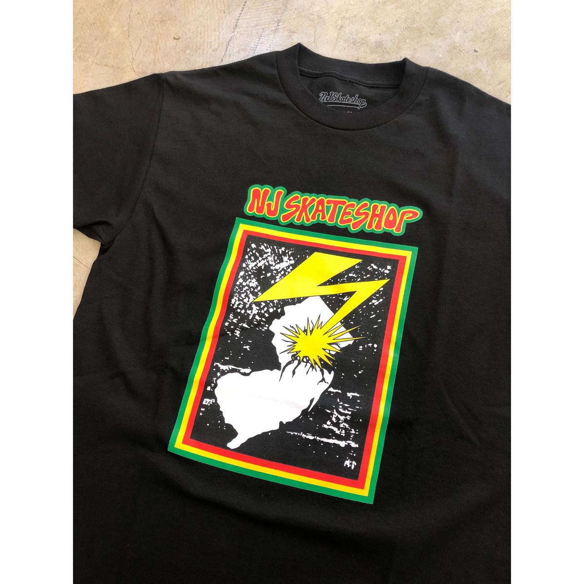 T-shirt Original Skateboards Logo NJ - American Apparel Coton Noir - Taille M Occasion Bon état