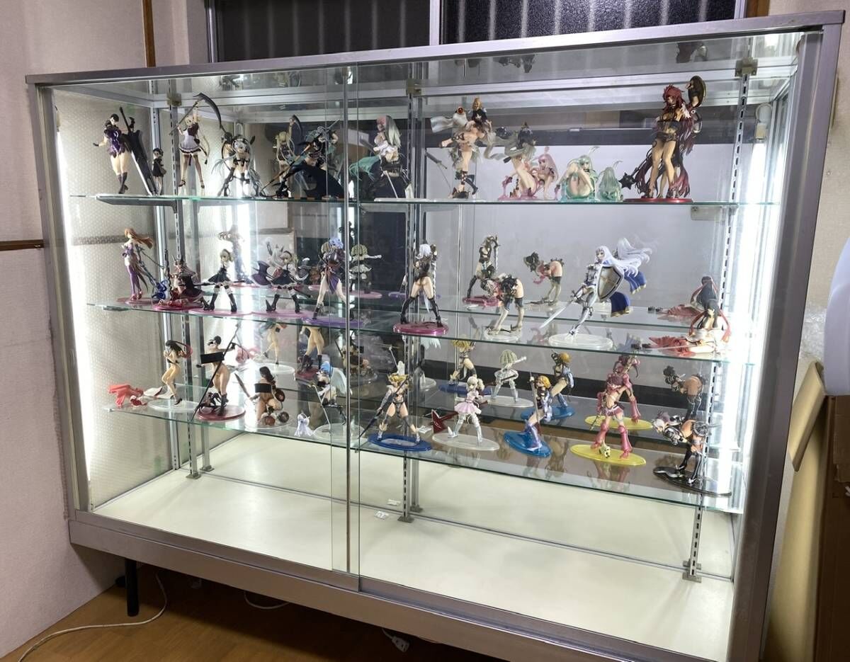 ☆ 状態〇 ☆ ガラスケース 40x80x38cm 壁床鏡張り ショーケース