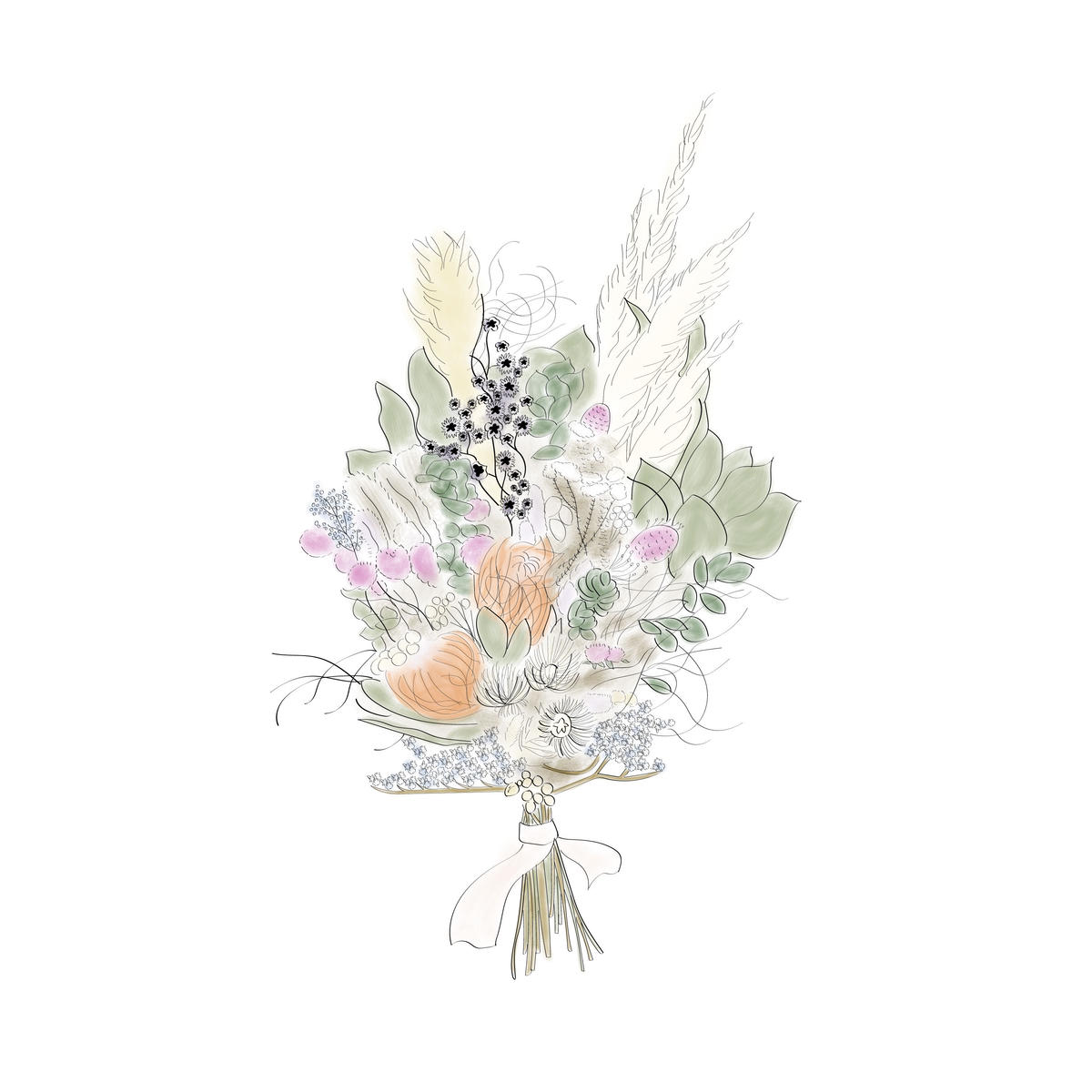 ブーケイラスト Jour De Muguet