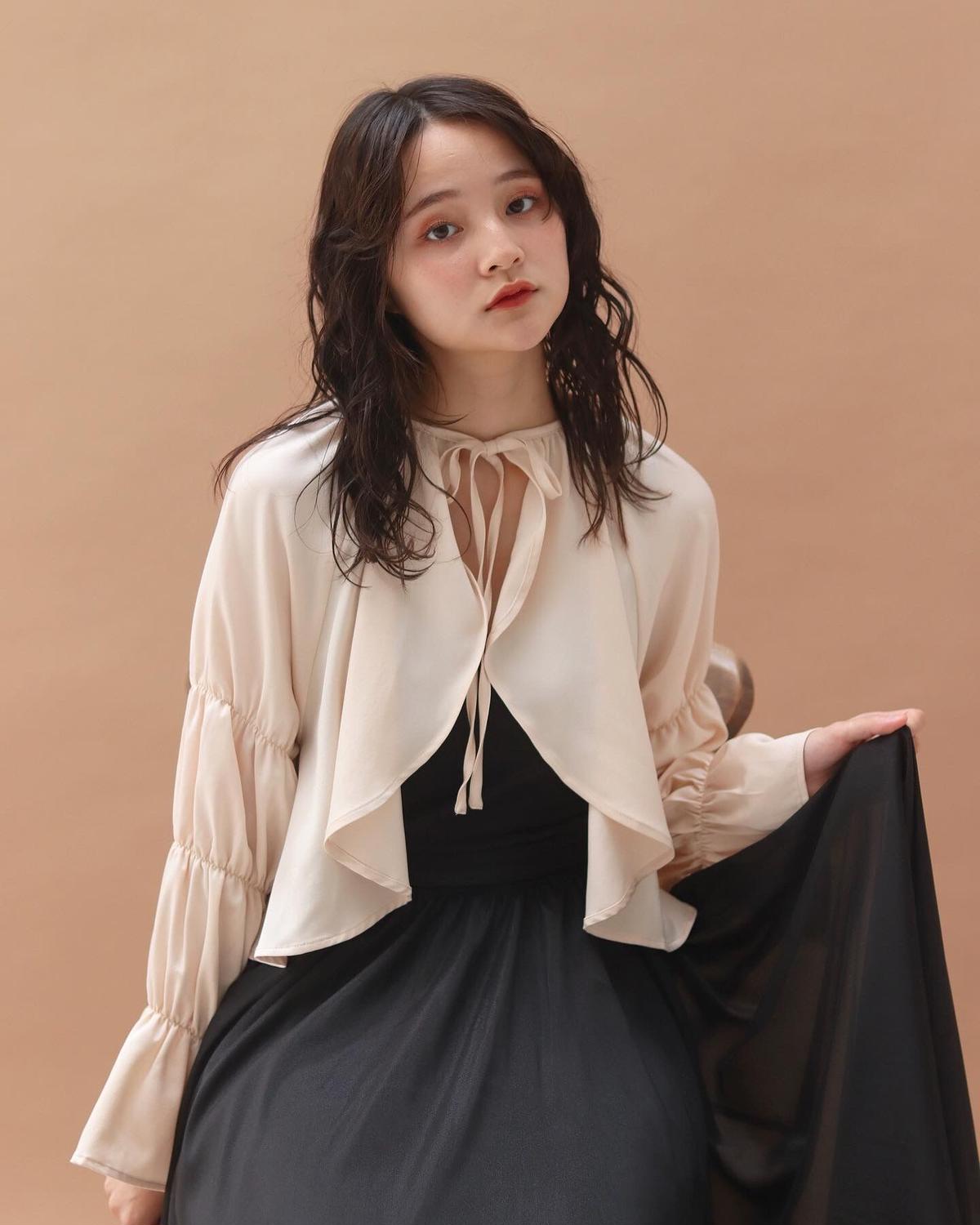 muguet original】candy sleeve frill bolero | mu...