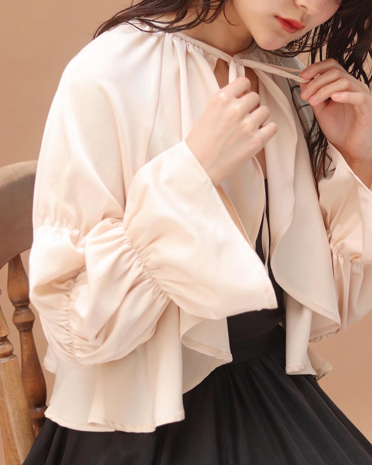 【muguet original】candy sleeve frill bolero