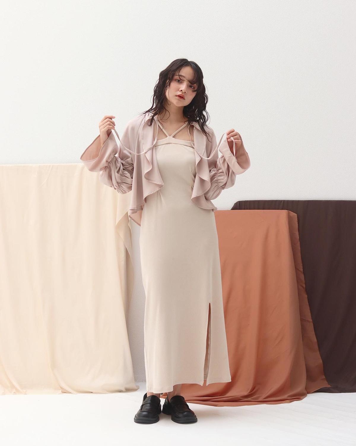【muguet original】candy sleeve frill bolero