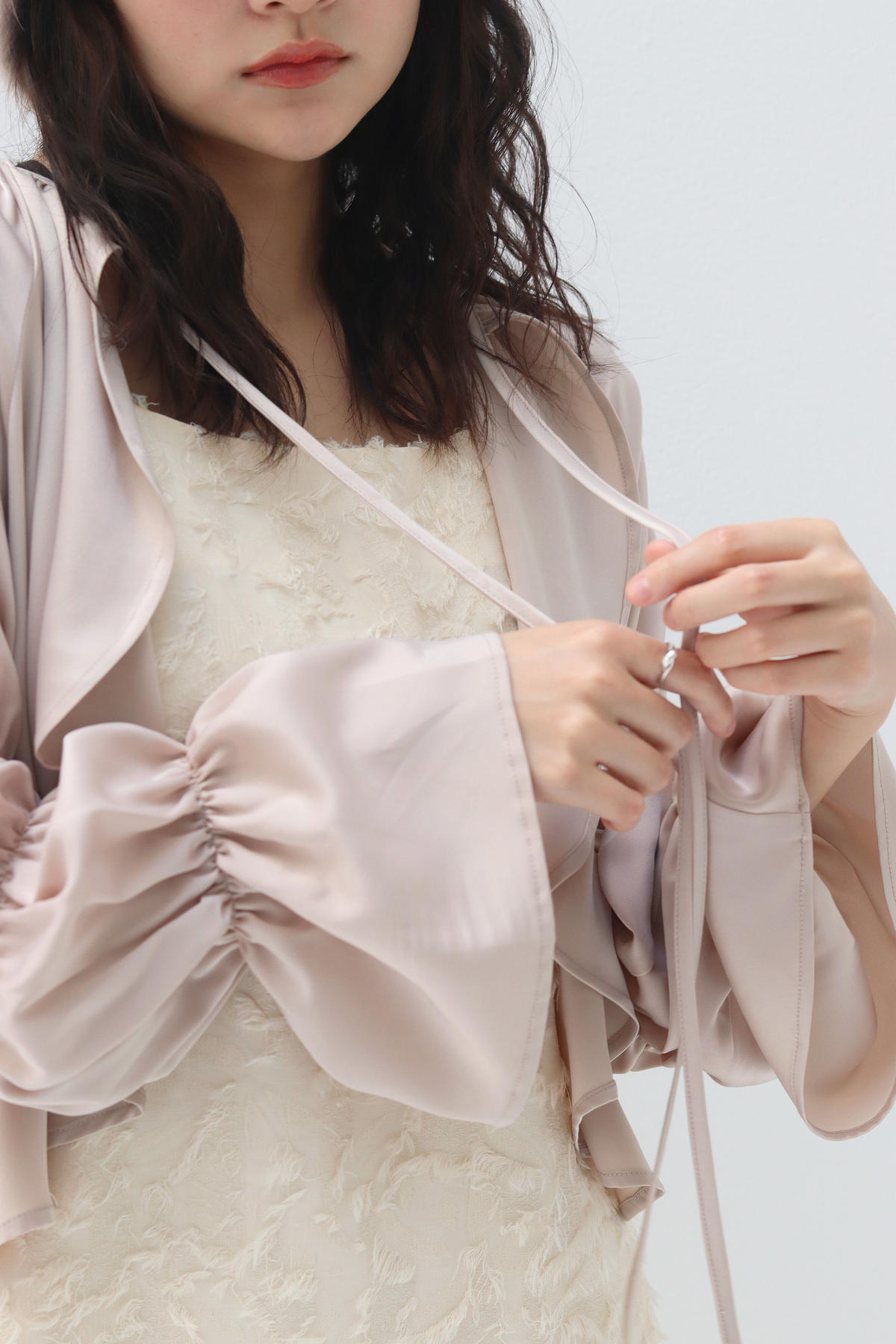 【muguet original】candy sleeve frill bolero