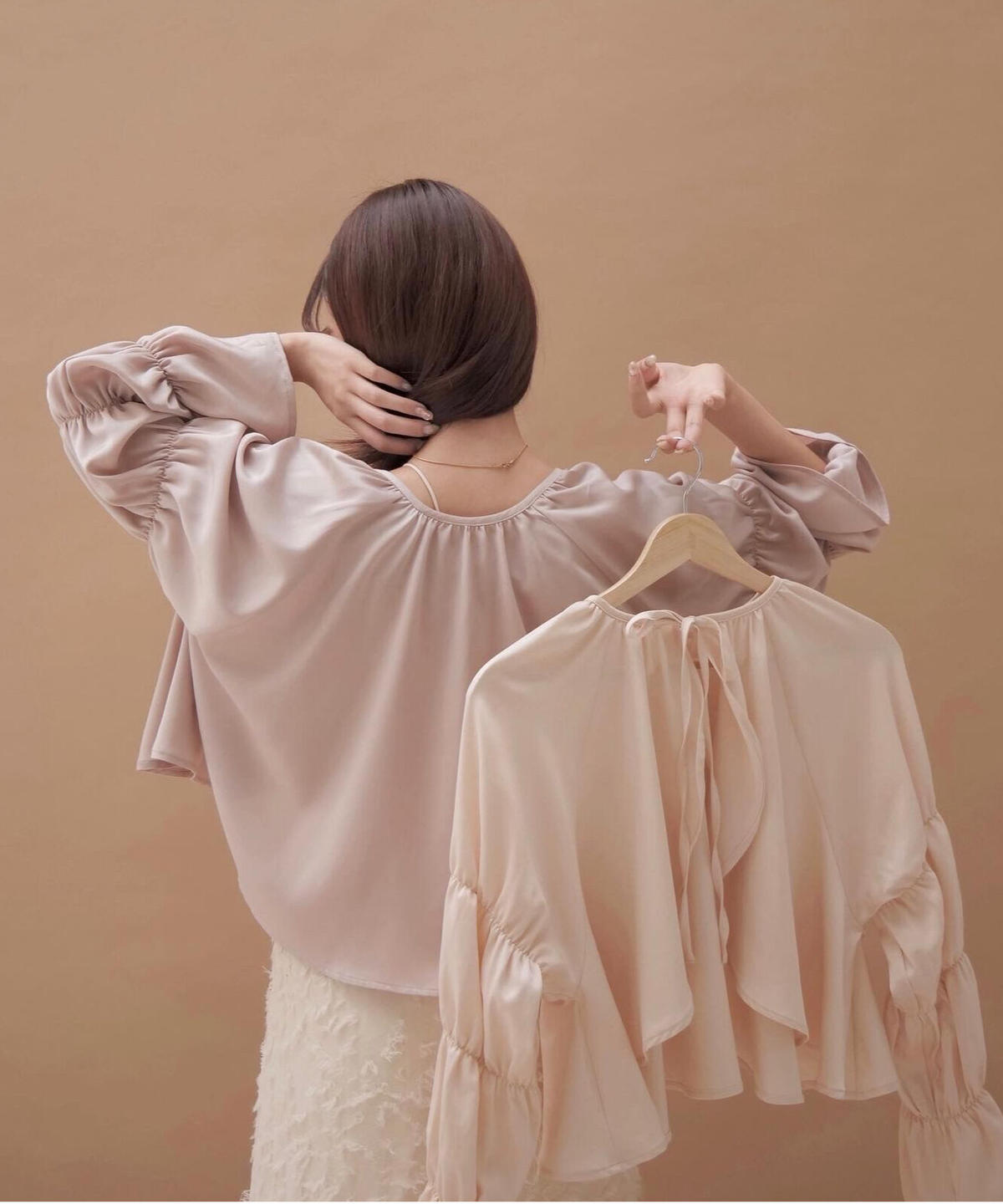 【muguet original】candy sleeve frill bolero