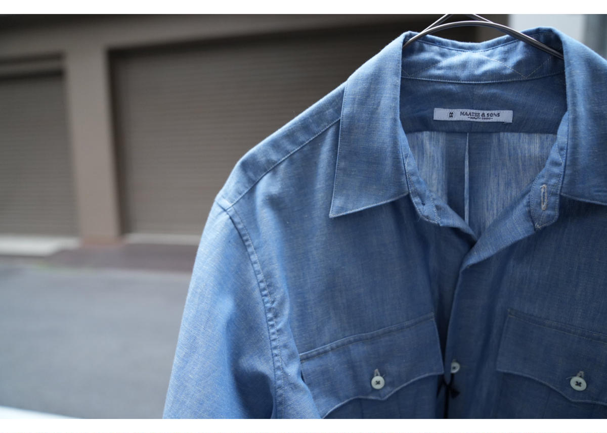 新品】MAATEE&SONS WORK SHIRTS アマ撚り シャンブレー