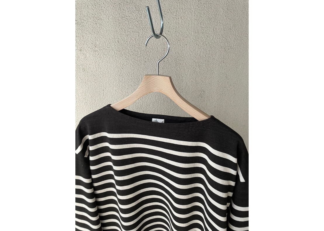 バーゲンで blurhms rootstock Border Basque Shirt aaramrodrigues.com.br