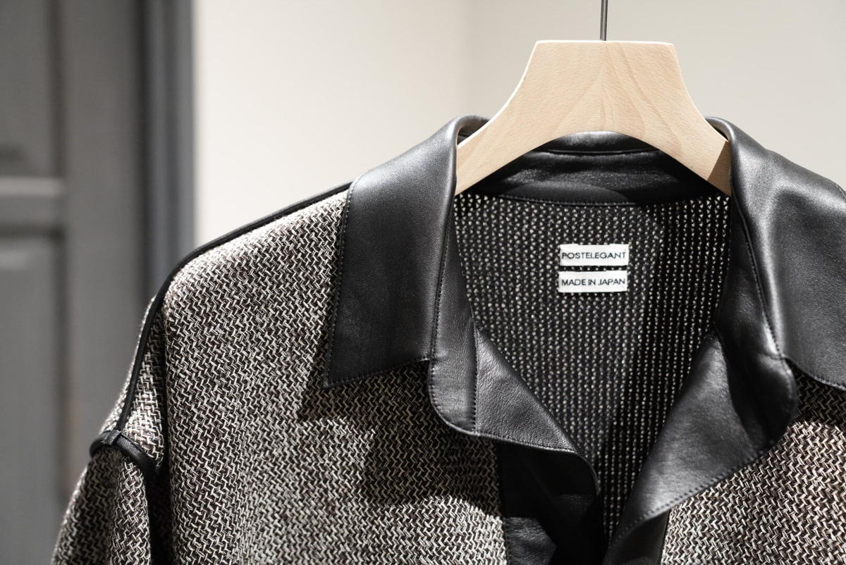 国内正規□ 22SS POSTELEGANT ウォッシュペーパーコットンライトポロ