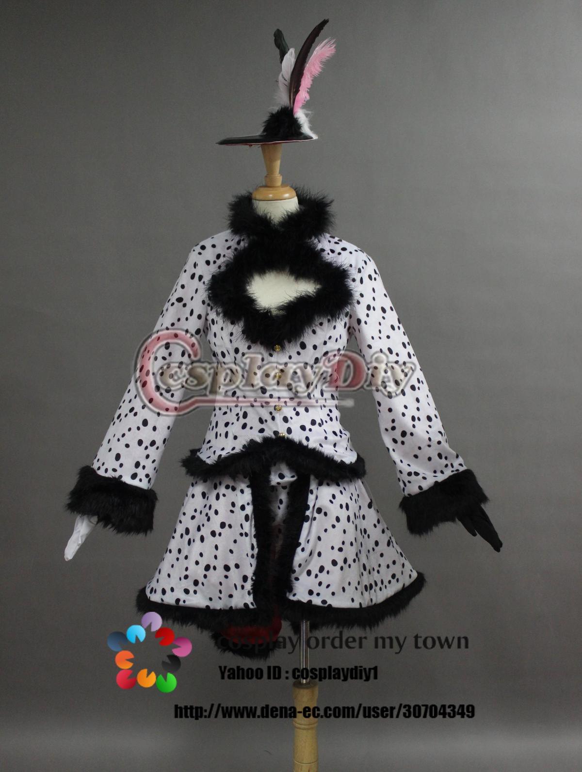 高品質 高級コスプレ衣装 ディズニーランド風 ハロウィン イースターワンダーランド クルエラ