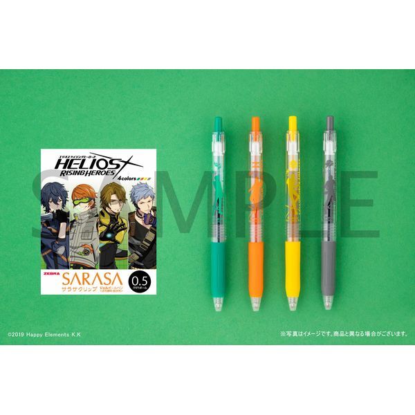 Kadokawa エリオスライジングヒーローズ サラサクリップ カラーボールペン 4本