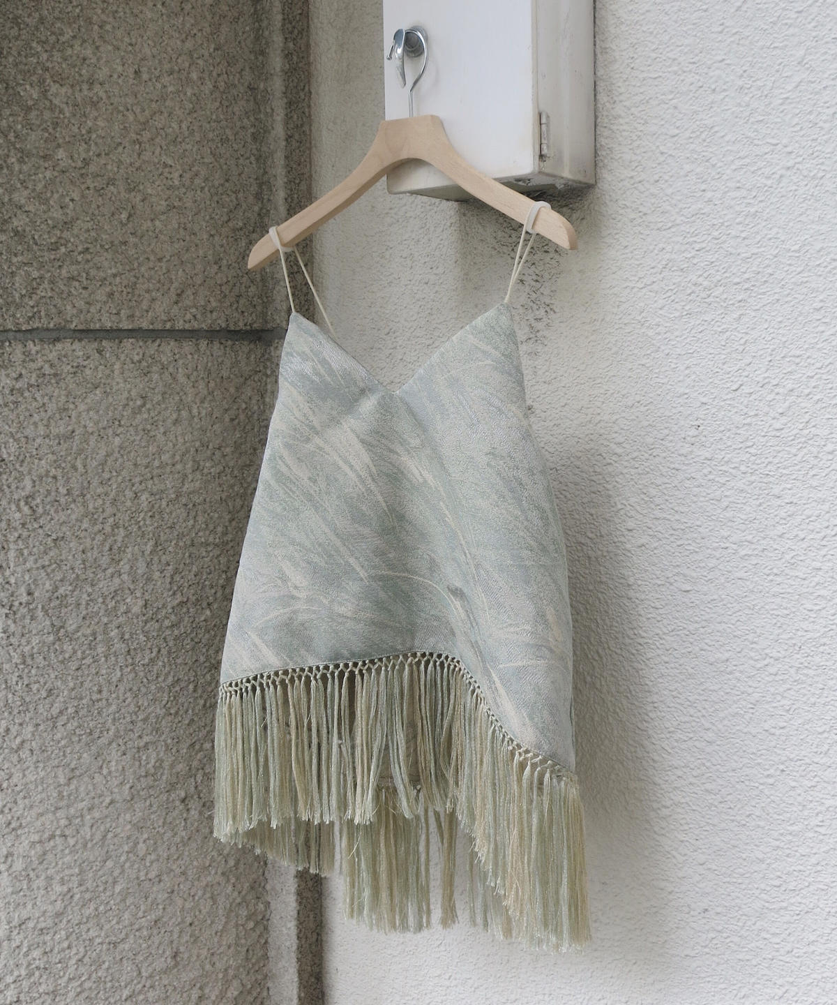 UNISEX S/M Fringe Jacquard Top / White - Size : F - 通販