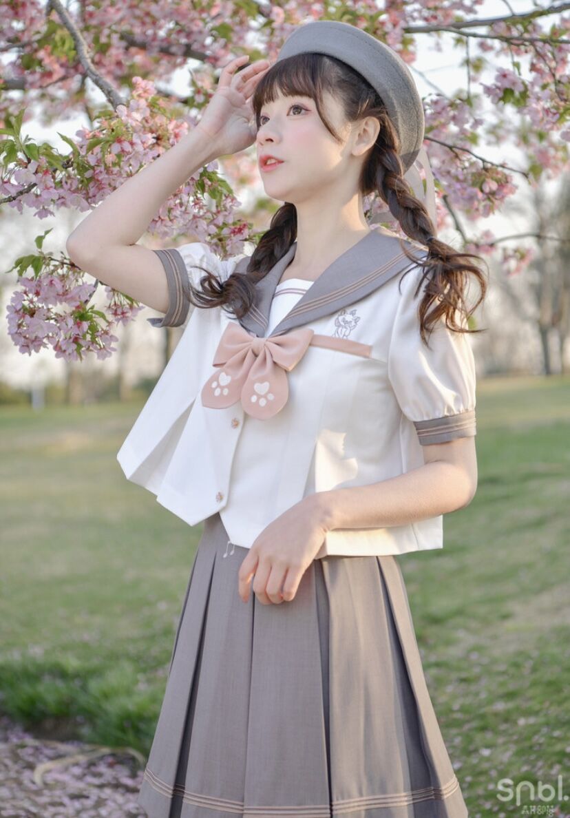 お取り寄せ 森女部落 ディズニー公認 おしゃれキャットマリー セーラー服上下 はれあめ