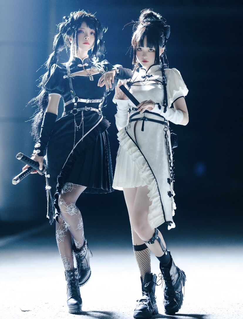 お取り寄せ Susin ハーネスチャイナ小物付きフルセット 白 黒 はれあめ