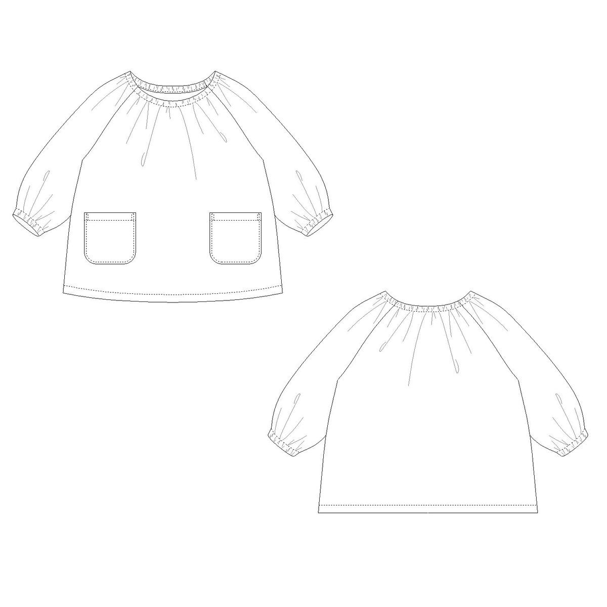 スモック 110サイズ Kids Pattern Nanokoko Pattern