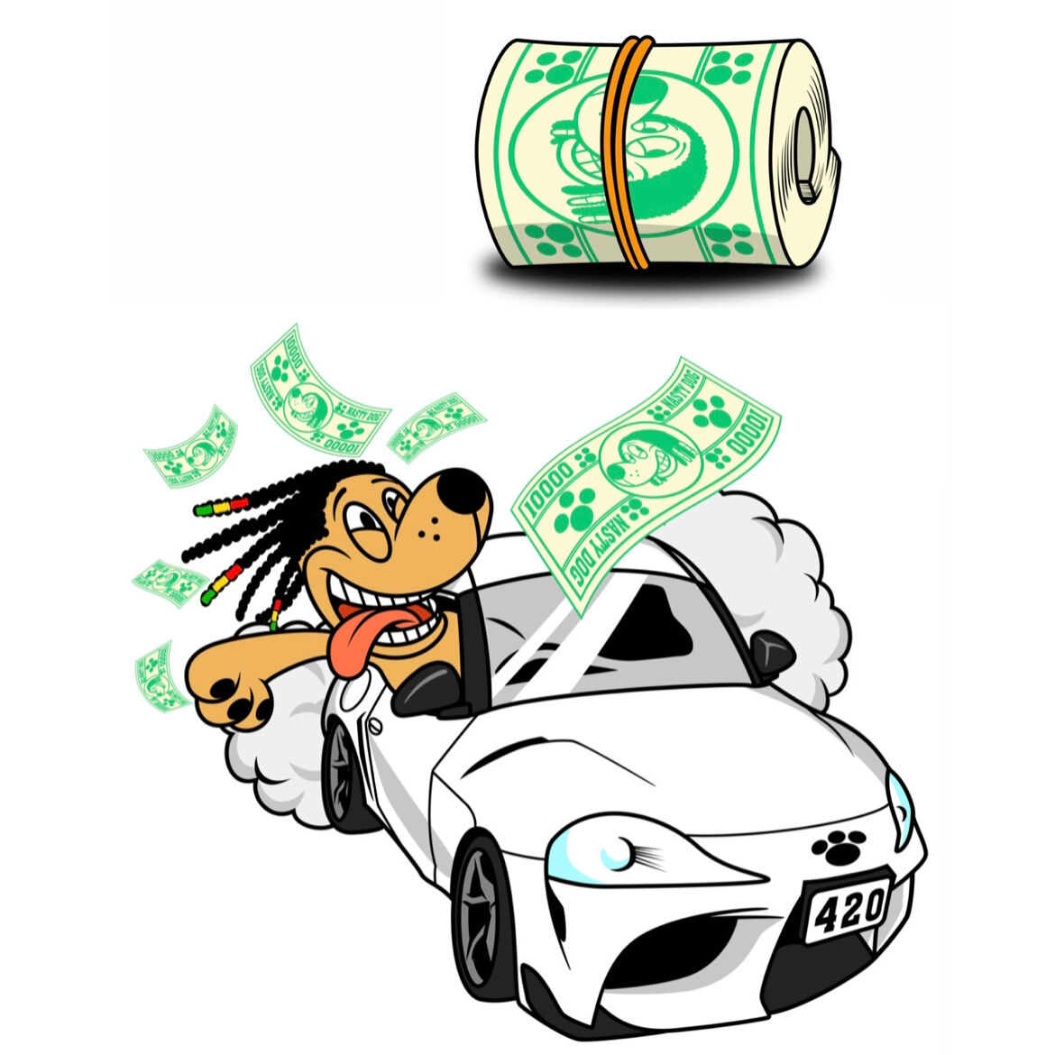 NastyDog/ Hustler Tee (AcidBlue) | NastyDog On...