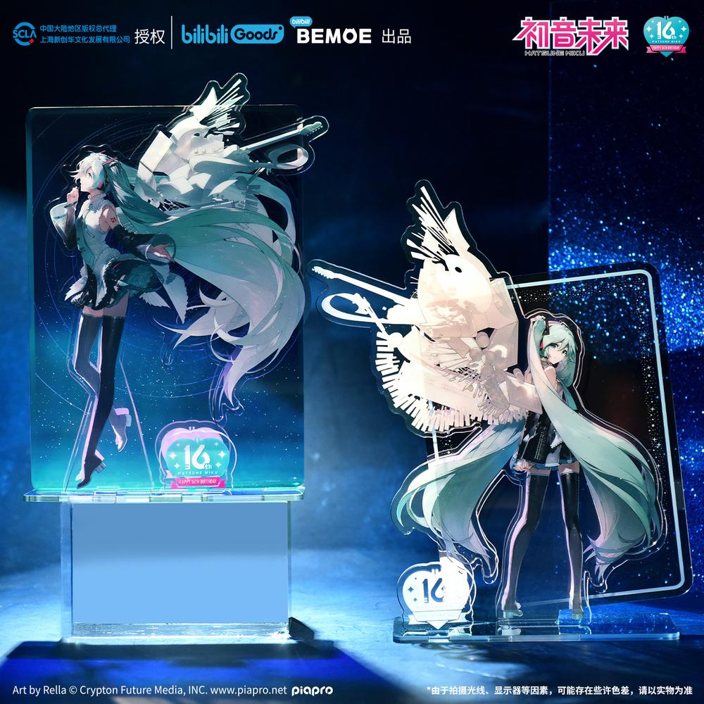初音ミク アクリルスタンド Illustration 胡麻乃りお MOVIC新品 初音ミク キーホルダー アクリルスタンド(初音ミク) Art by 胡麻