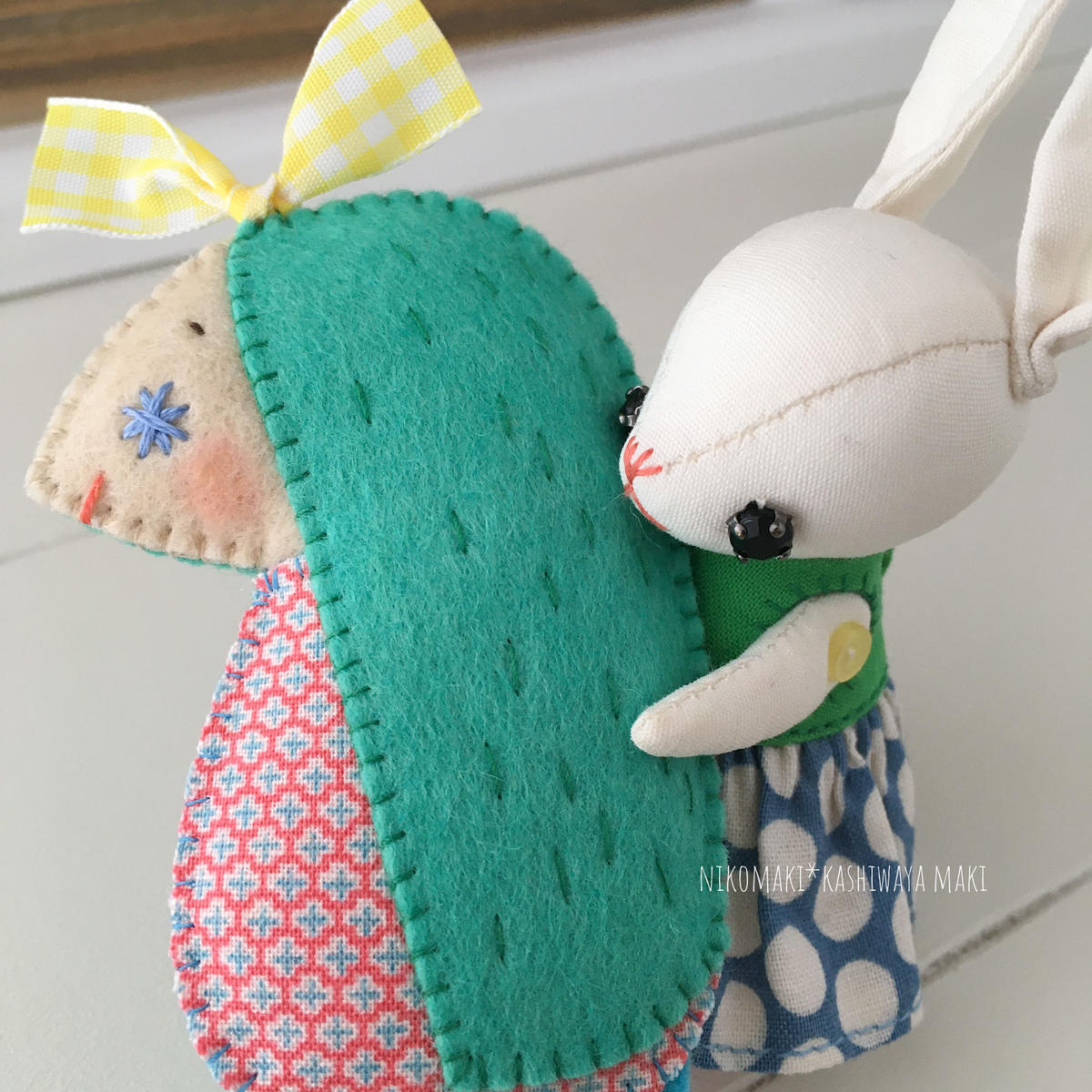 フェルトのアマビエマスコットの型紙 Felt Amabie Ornament Patter