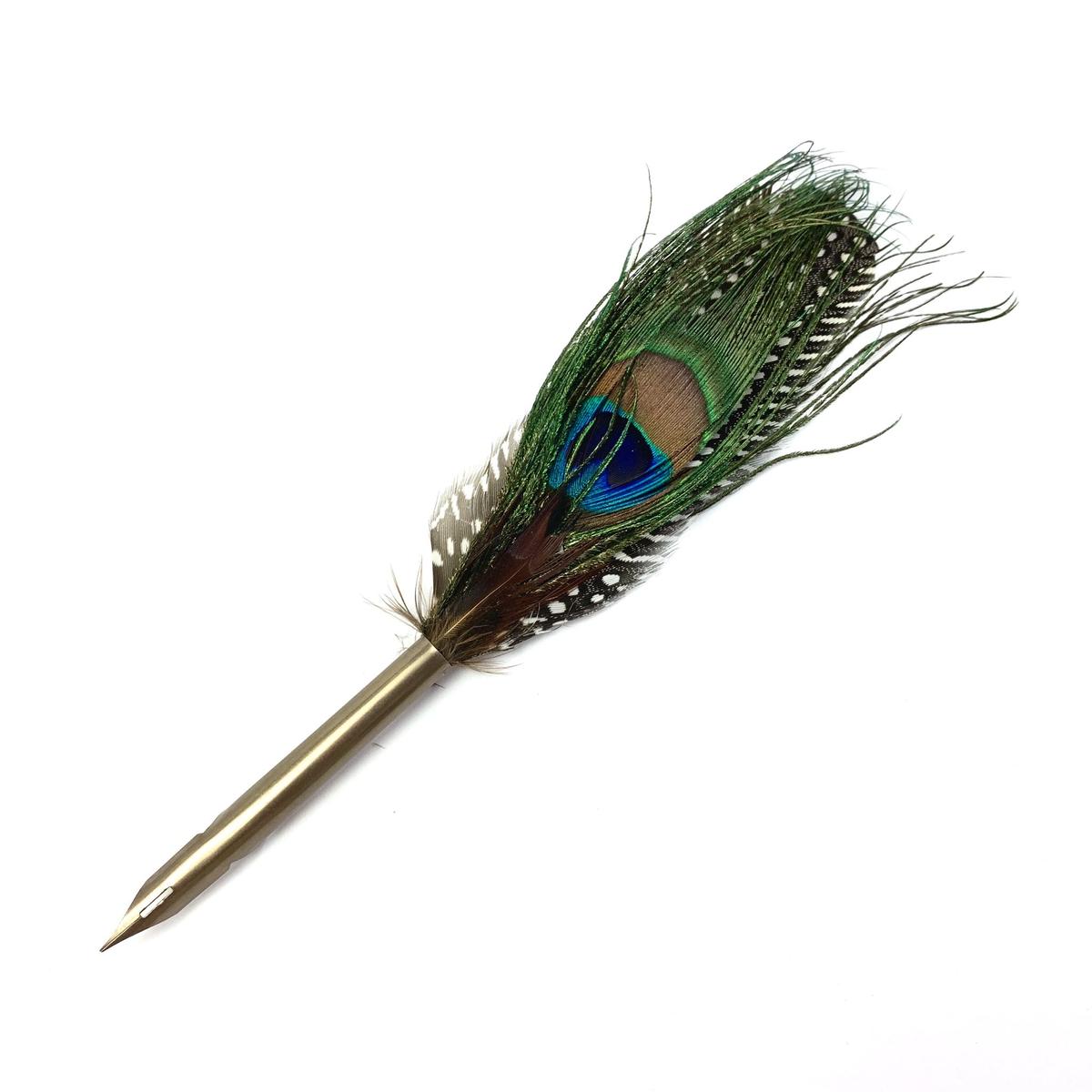 Peacock Feather Pen Ink Set 羽根ペンインクセット Ad