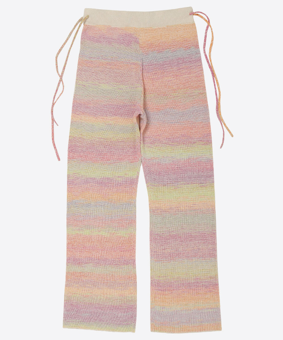 paper mix side string knit pants | NKNIT