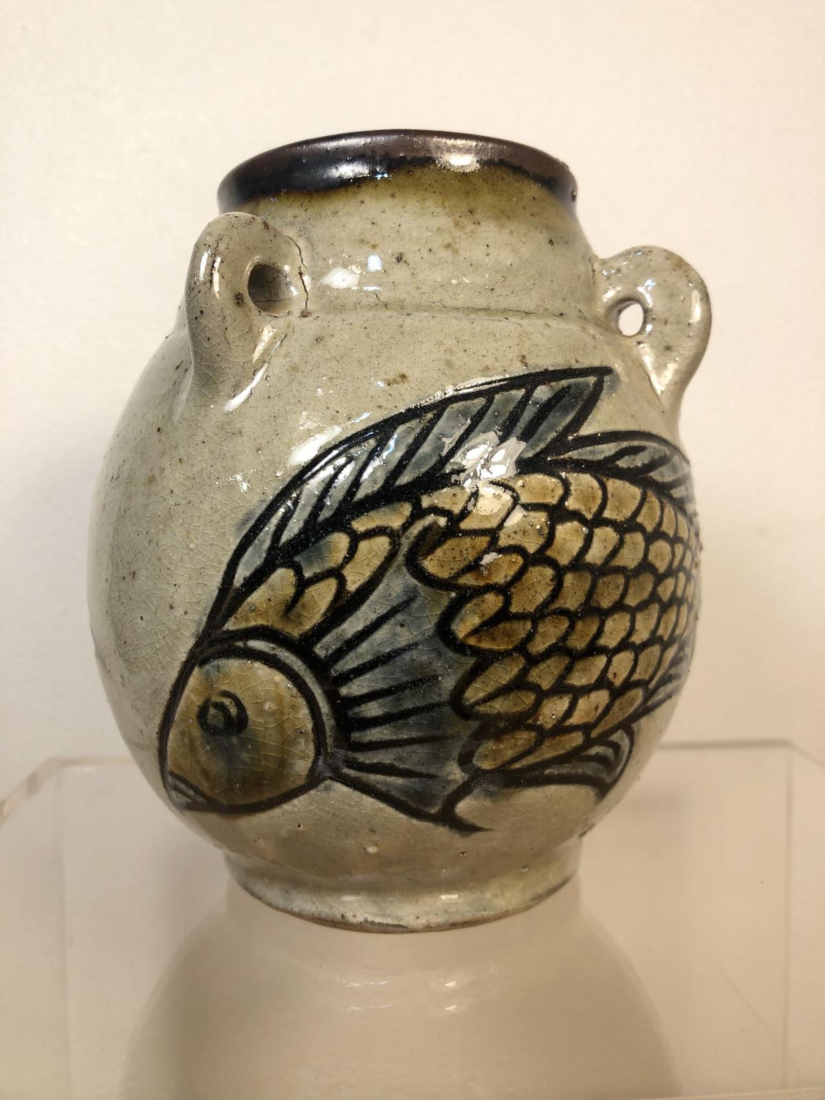 金城敏男　魚文壷 金城敏男 壺屋焼 魚文 酒注をヤフーショッピングにて販売して