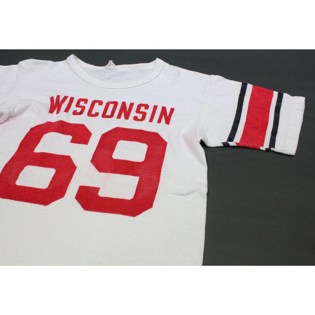 60’s CHAMPION Football T-SHIRTS (M) チャンピオン ナンバリング フットボールTシャツ 染み込み ランタグ
