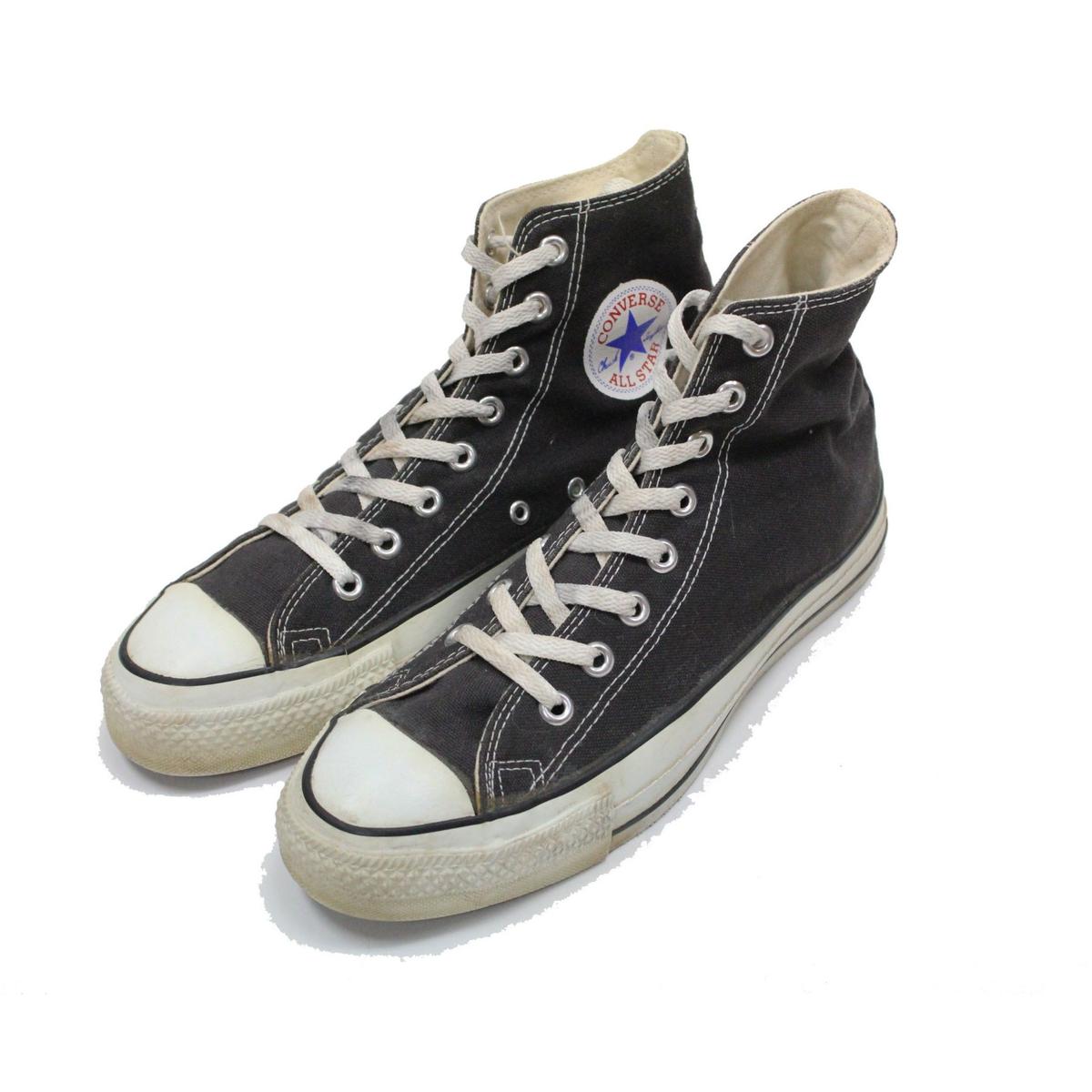 90's CONVERSE ALL STAR HI BLK MADE IN USA (8) コ