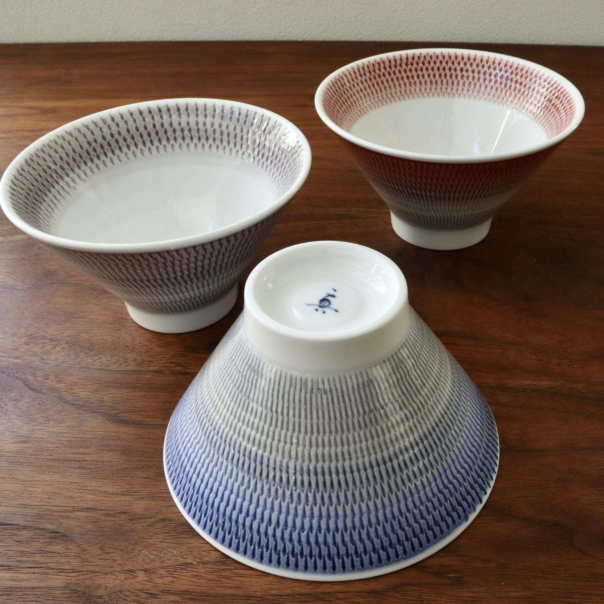 新品 カンナ彫り 手彫り 波佐見焼 有田焼 一真窯 5客 軽い 伊万里焼 お茶碗